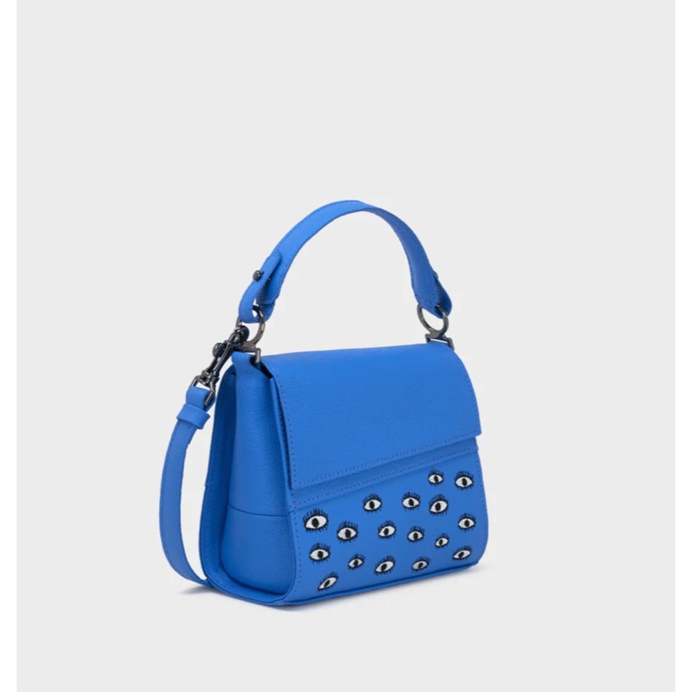 Min & Mon Anastasio Mini Crossbody Handbag with Strap in Blue